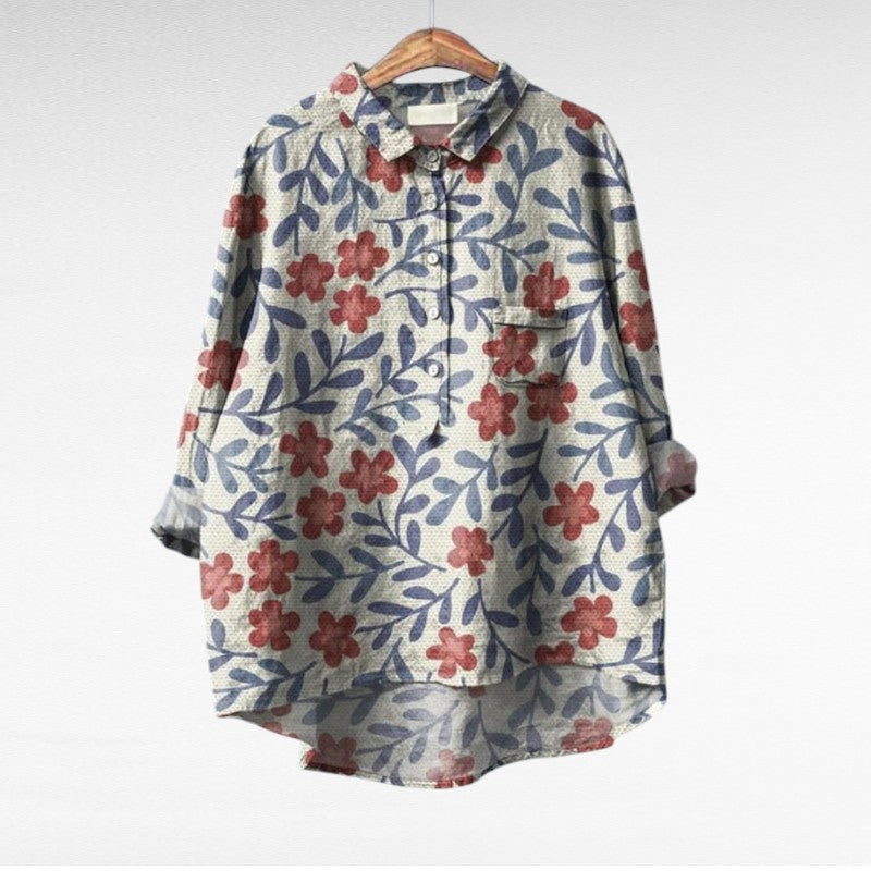 Camicetta estiva elegante Claire de Maison Vellin Paris, con diseño ligero y detalles sofisticados para un look fresco y chic.