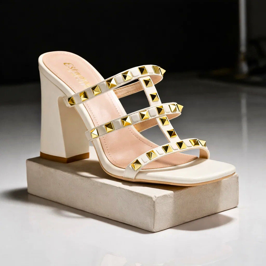 Tacones de bloque Atelier Vera Forma Milano, marca Marcella, en color negro, con diseño elegante y tacón alto.