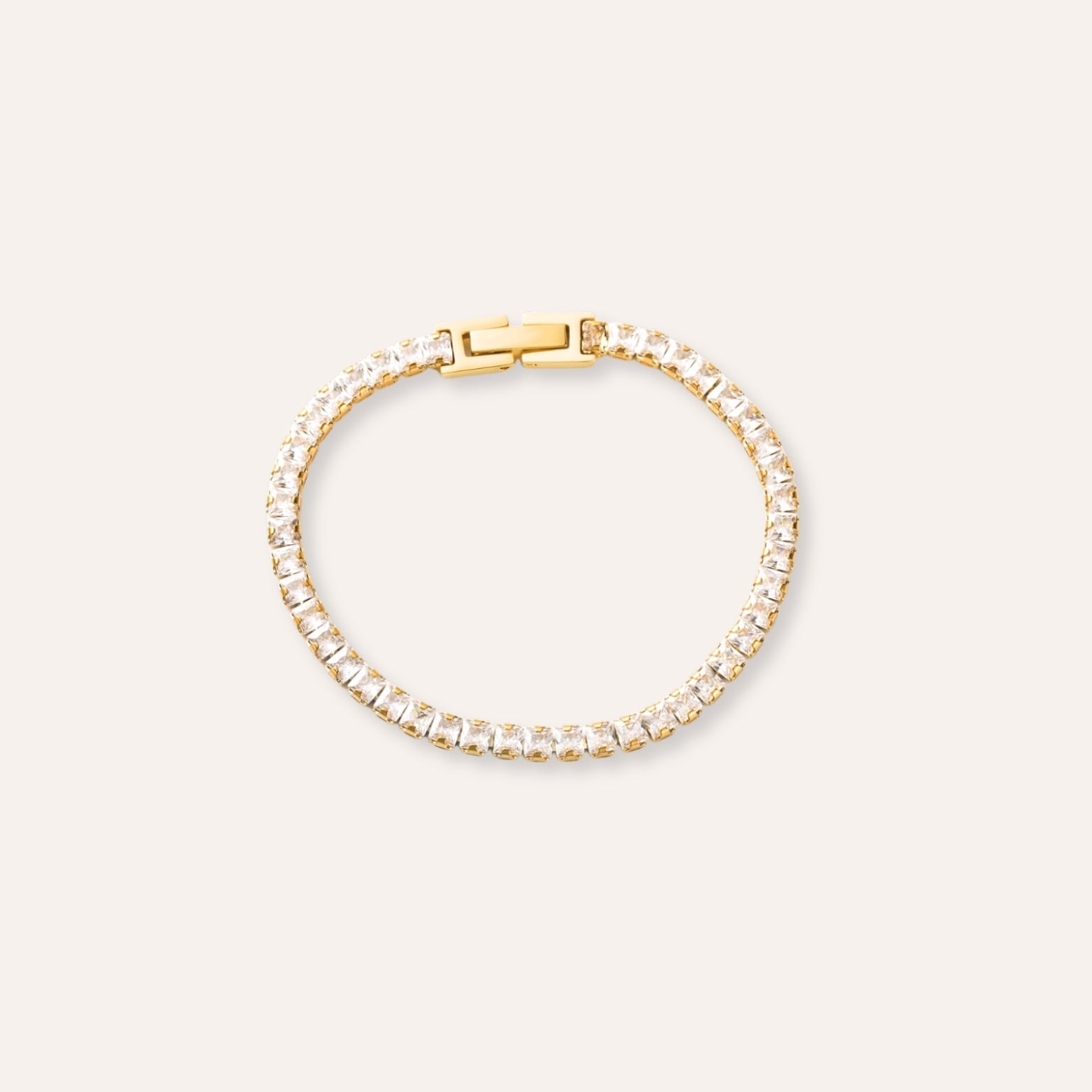 Adelie | Pulsera de río de circonitas de acero inoxidable - Gala Martínez