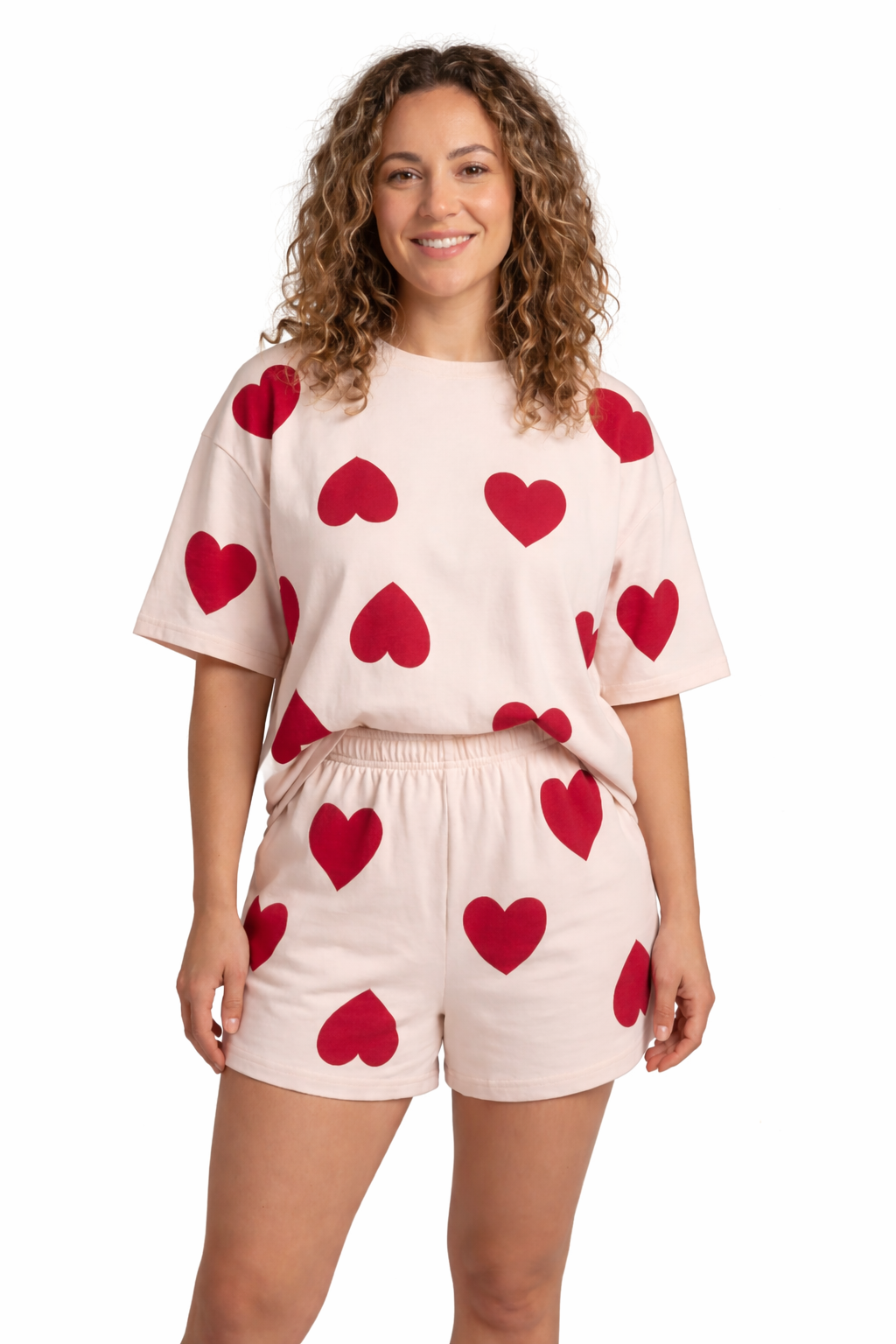 Pijama de algodón orgánico Mi Amor Rosa de We Are Jolies, ropa cómoda y suave para dormir en color rosa.