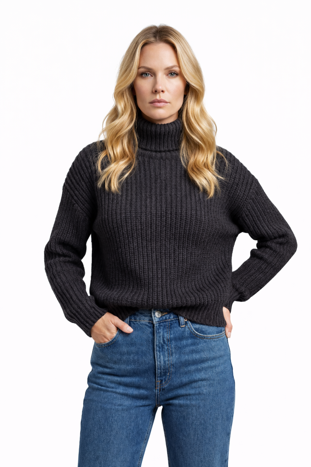 Jersey Borbonese Lina con forro polar gris, ropa de abrigo cómoda y moderna para mujer.