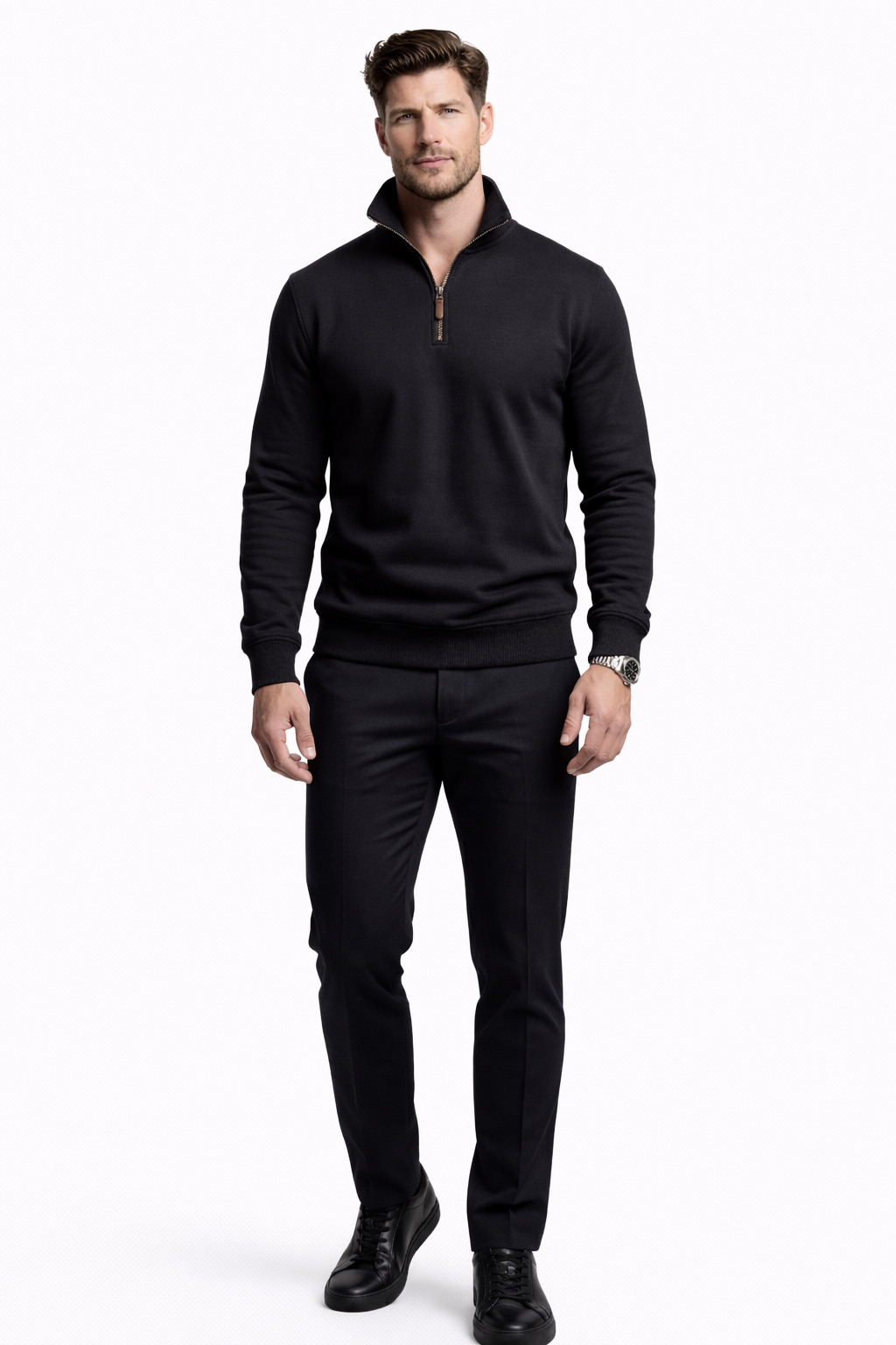 Jersey resistente para actividades al aire libre de Karlson Berlin, en color jaspe, con detalles de protección y comodidad.