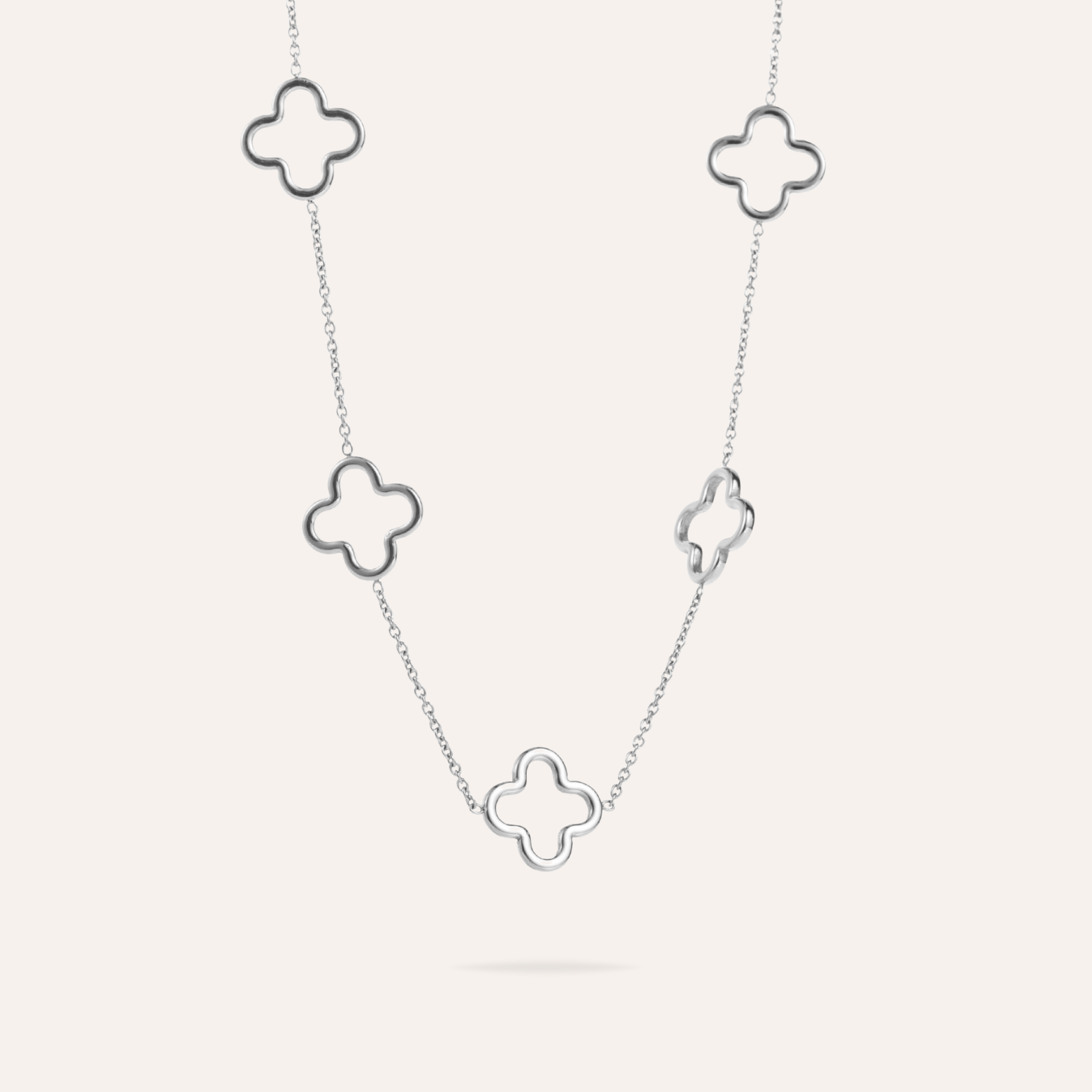 Catherine | Collar de tréboles de acero inoxidable - Gala Martínez