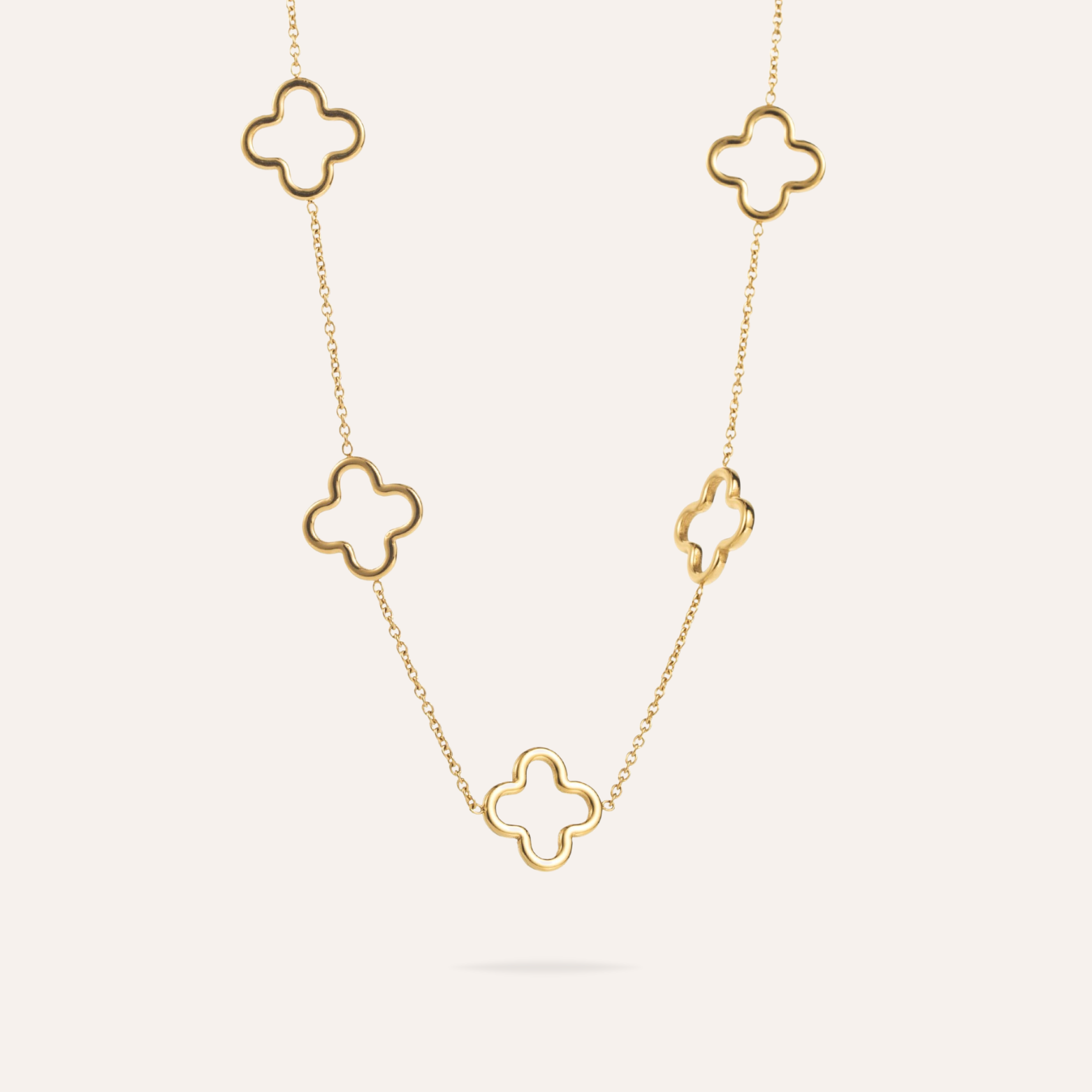 Catherine | Collar de tréboles de acero inoxidable - Gala Martínez