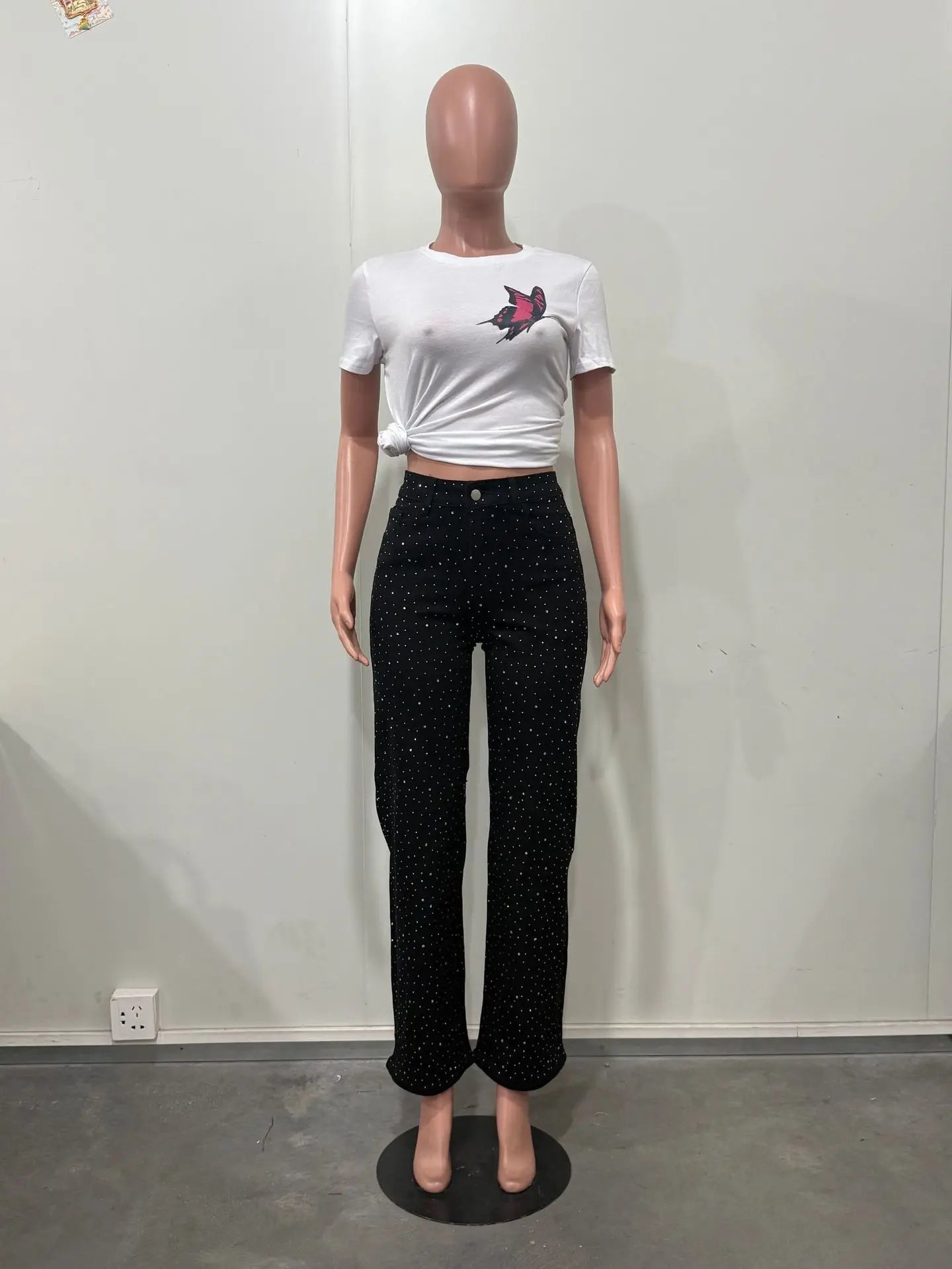 Women’s Rhinestone Denim Jeans - Gala Martínez