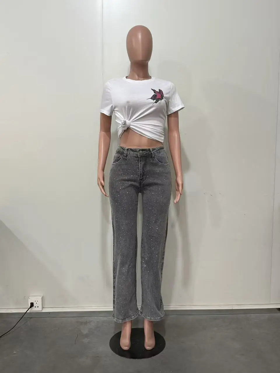 Women’s Rhinestone Denim Jeans - Gala Martínez
