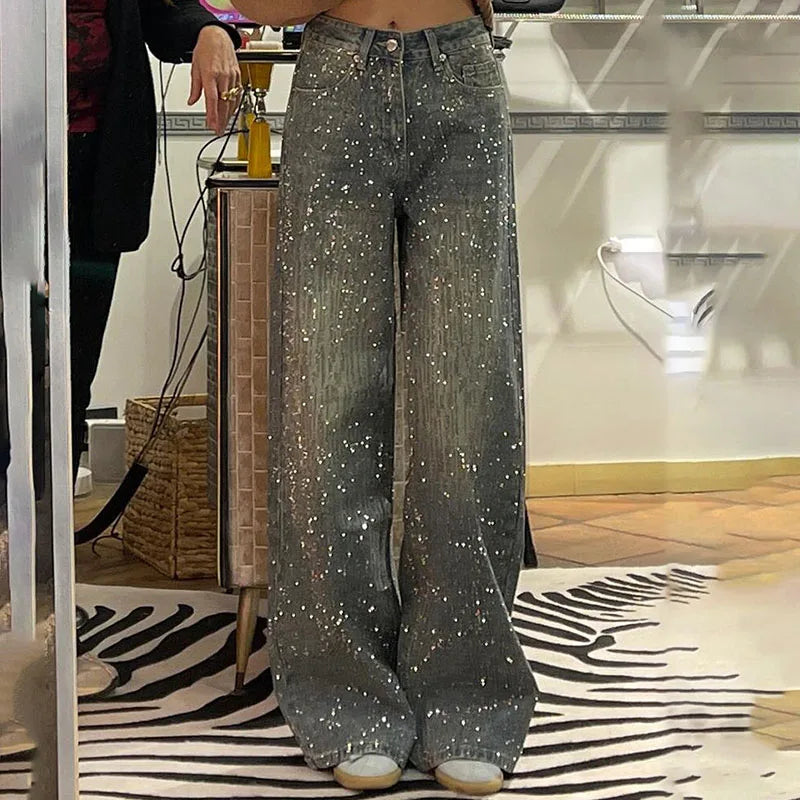 Pantalones vaqueros patchwork para mujer - Gala Martínez