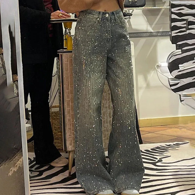 Pantalones vaqueros patchwork para mujer - Gala Martínez