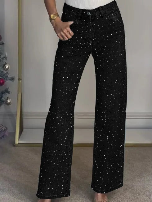 Women’s Rhinestone Denim Jeans - Gala Martínez