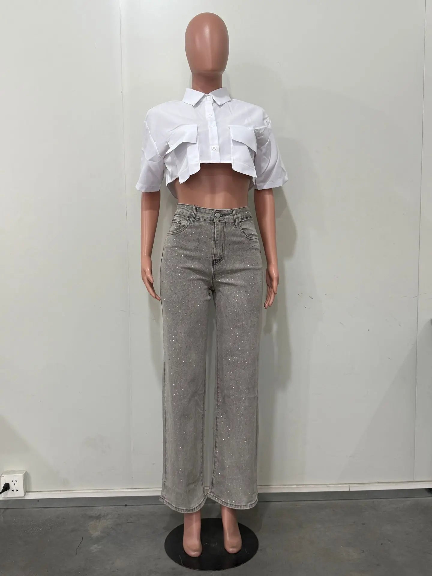 Women’s Rhinestone Denim Jeans - Gala Martínez