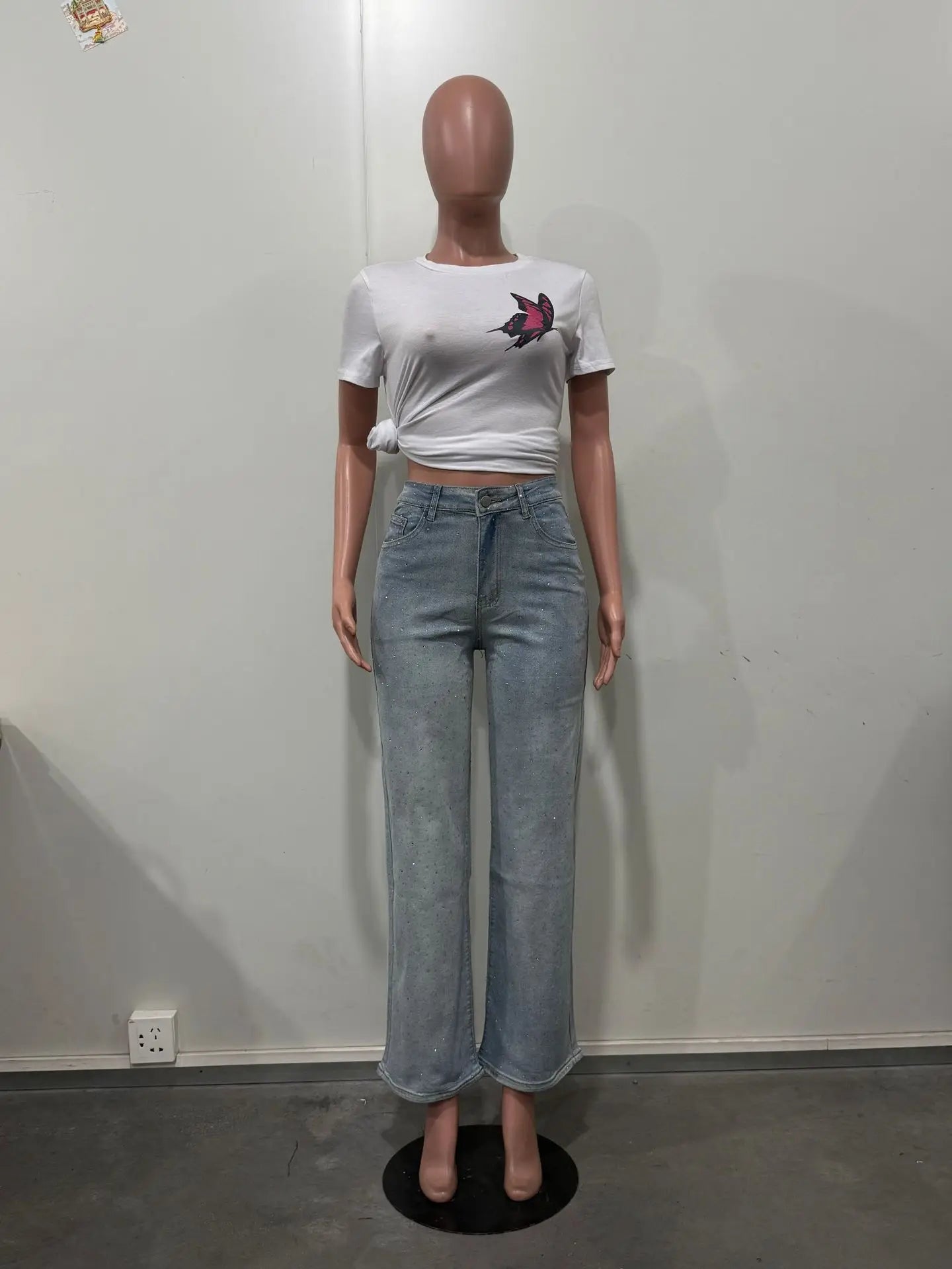 Women’s Rhinestone Denim Jeans - Gala Martínez