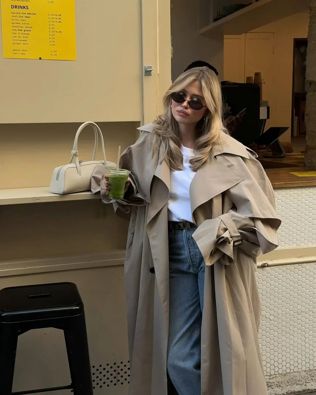 Gabardina larga con cordones para mujer - Gala Martínez