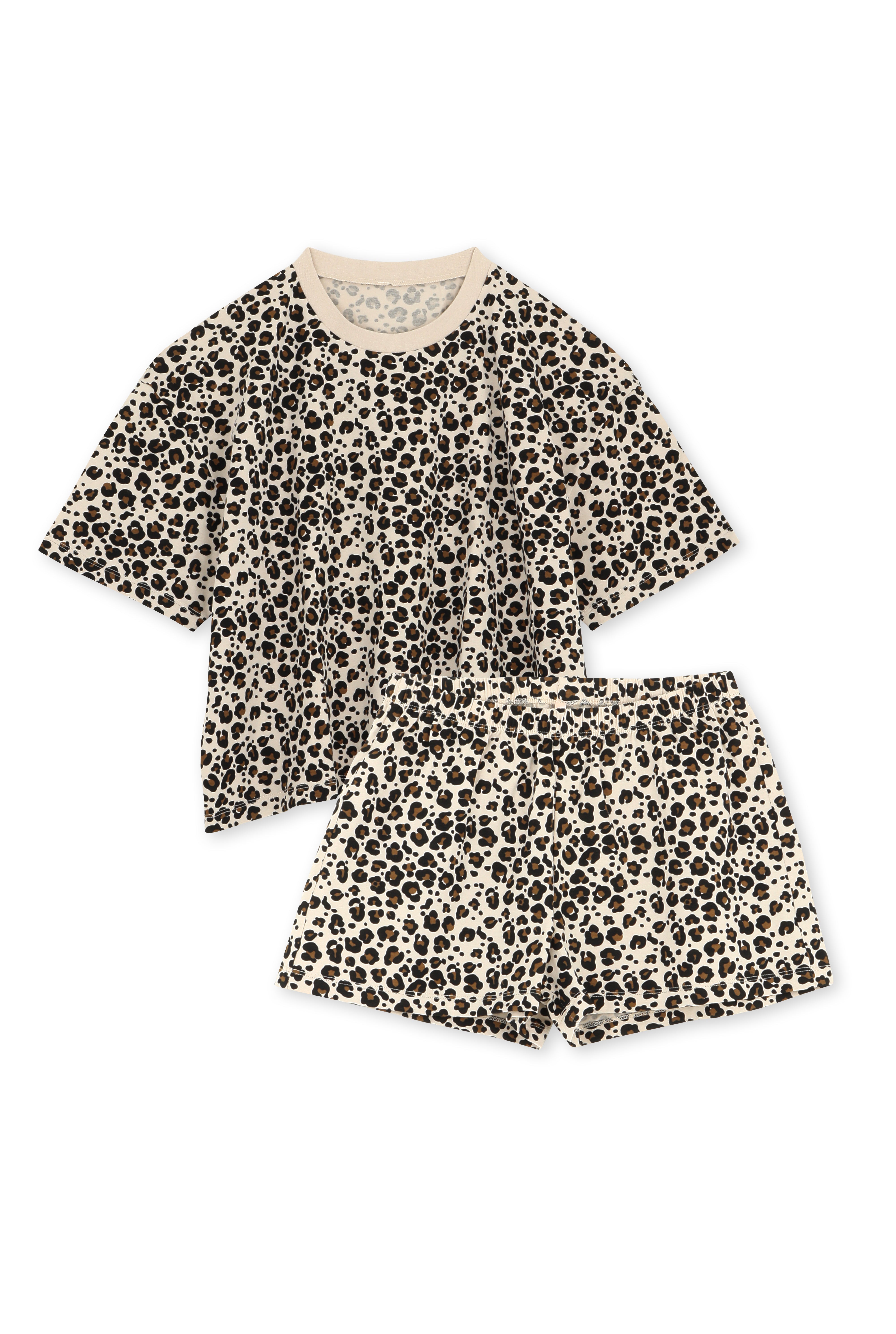 Pijama de algodón BIO - Leopardo Beige - Gala Martínez