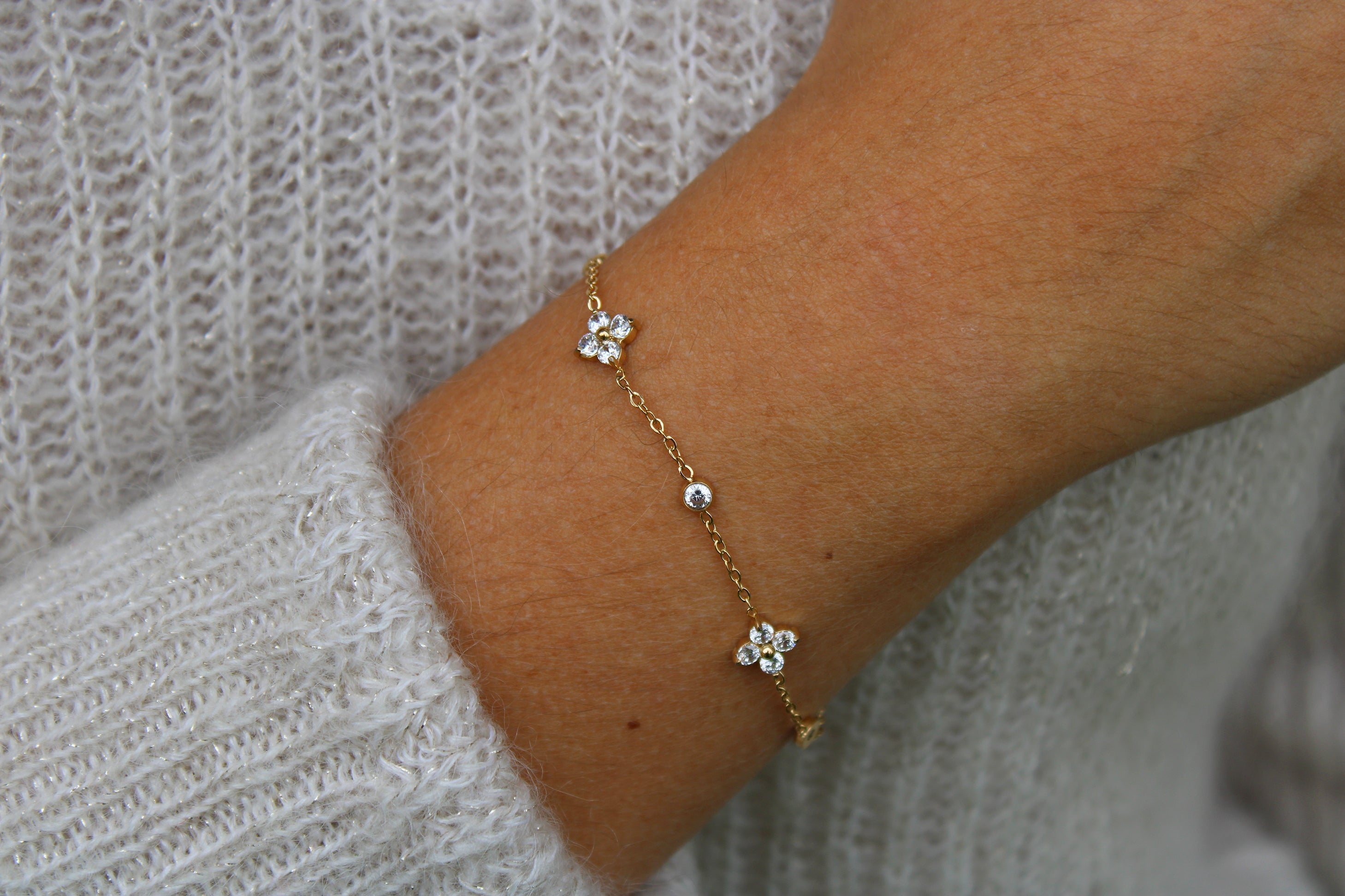 Violeta | Pulsera de acero inoxidable y circones - Gala Martínez