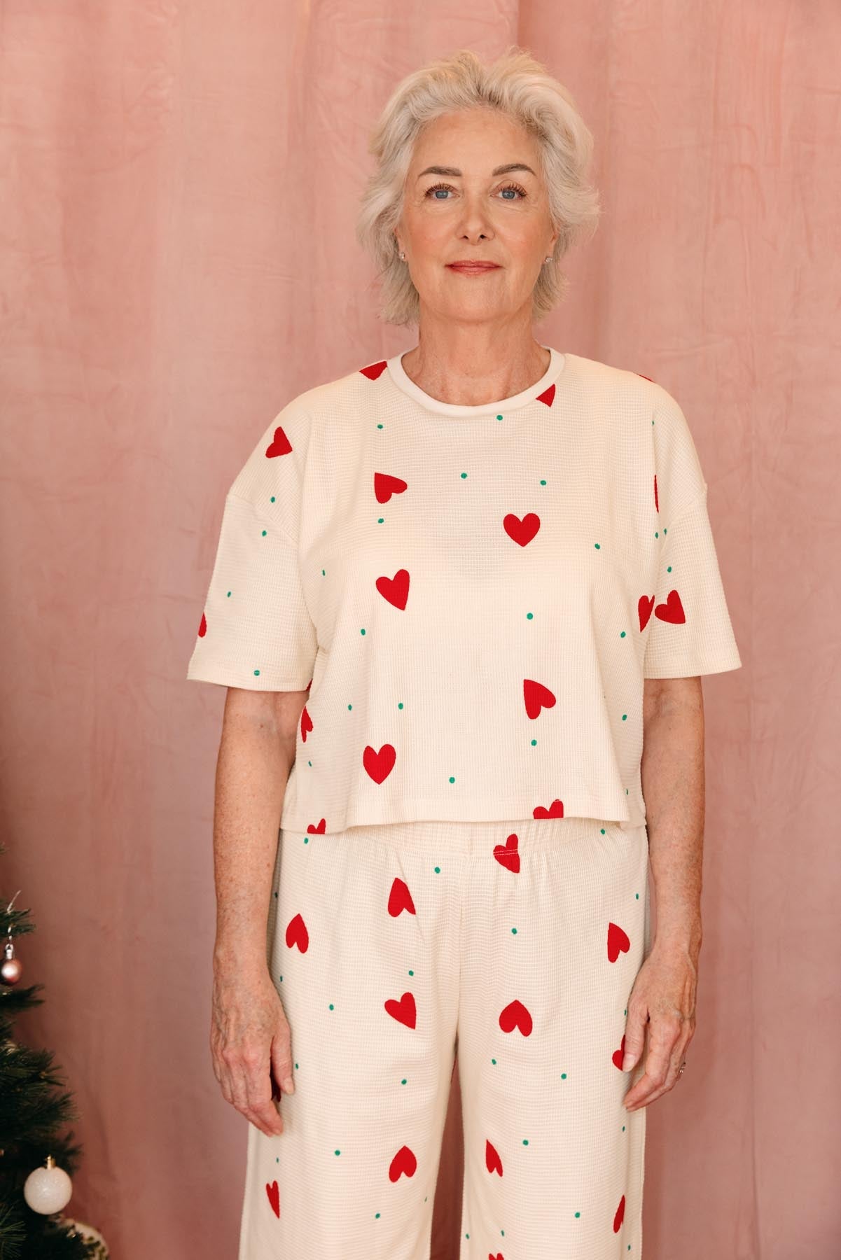 Pijama Largo Gofreado Algodón BIO - Pequeño Corazón - Gala Martínez