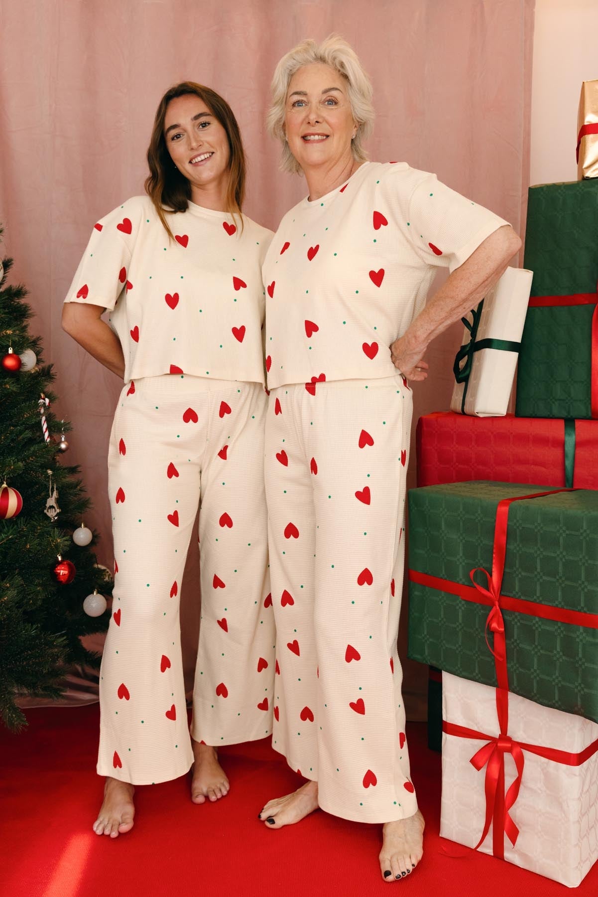 Pijama Largo Gofreado Algodón BIO - Pequeño Corazón - Gala Martínez