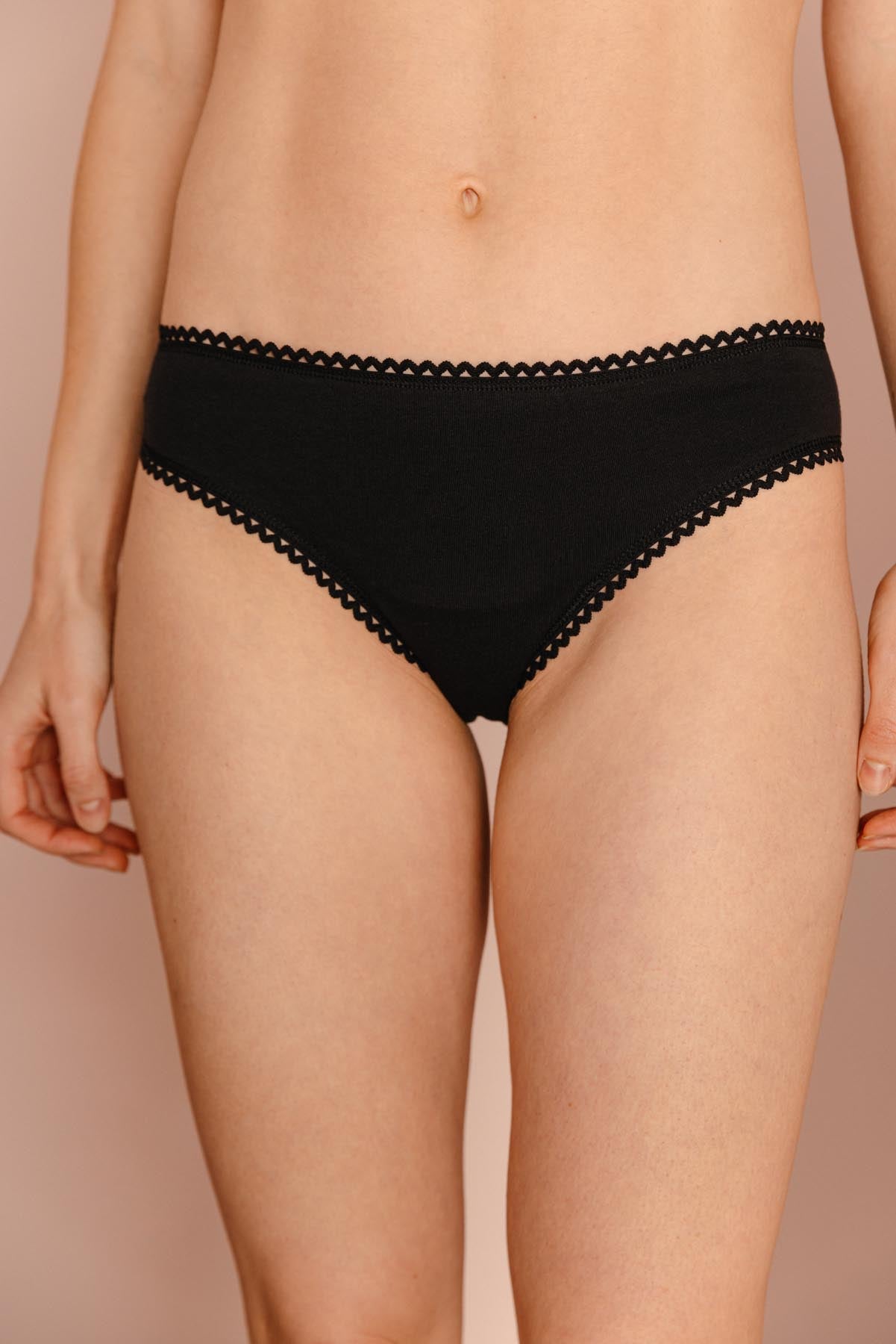 Bragas de algodón BIO - Pirate Black - Gala Martínez