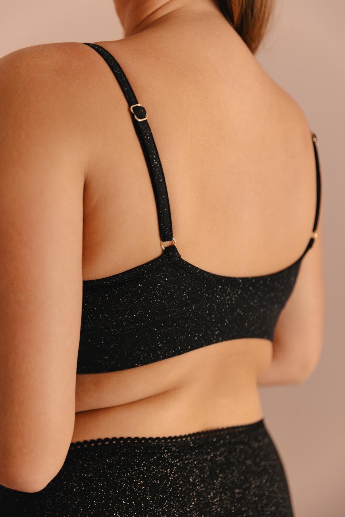 Sujetador de algodón orgánico - Lentejuelas - Gala Martínez