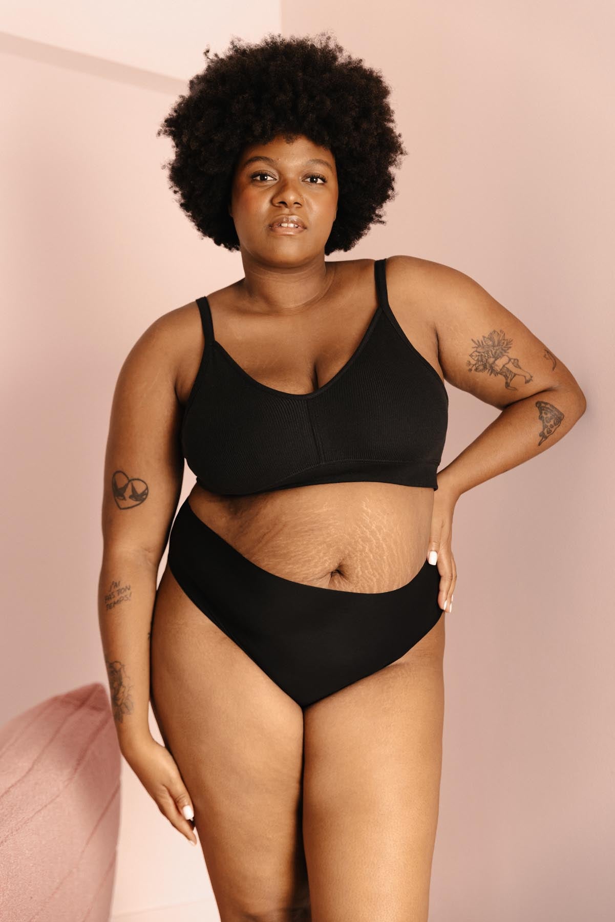 Bragas de cintura alta sin costuras - Pirate Black - Gala Martínez