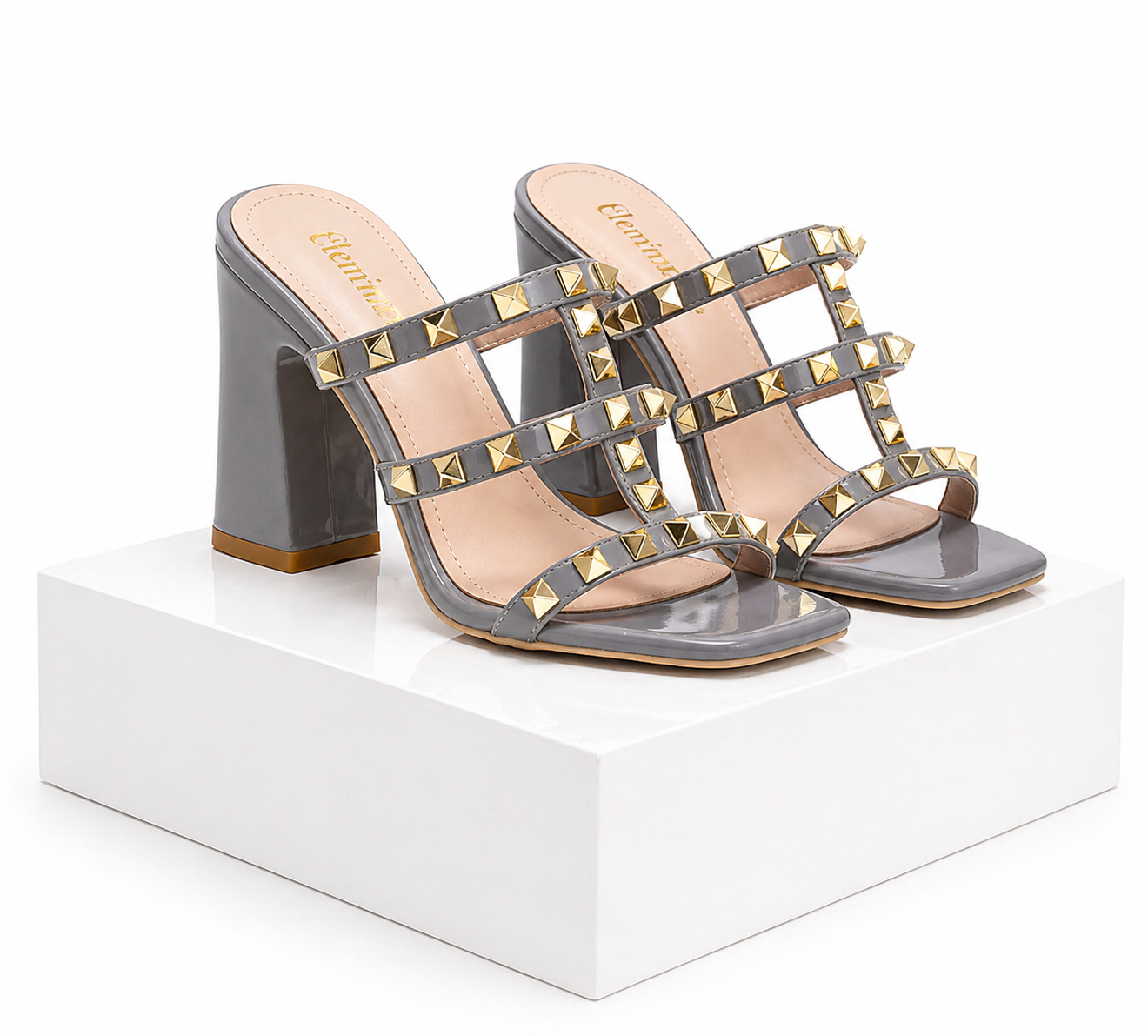 Tacones de bloque Atelier Vera Forma Milano, modelo Marcella, en color negro, con diseño elegante y altura media.
