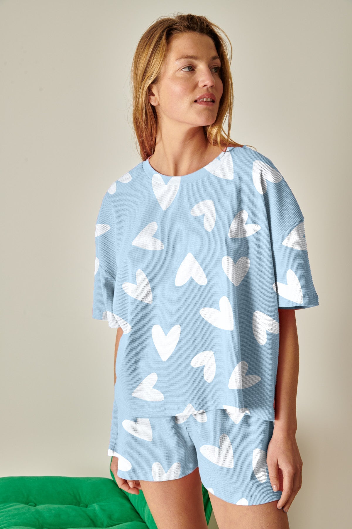 Pijama Gofreado Algodón BIO - Mi amor Azul - Gala Martínez